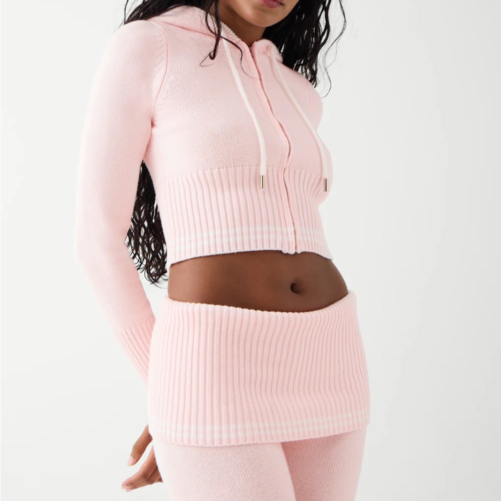 Frankie’s Bikinis Aimee Cloud Knit Zip Up Hoodie